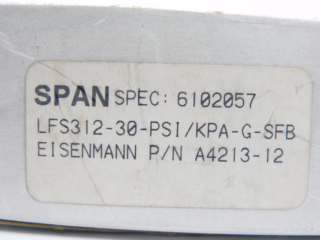 SPAN EISENMANN LFS312-30-PSI/KPA-G-SFB A4213-12 30PSI NSMP