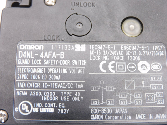 OMRON STI D4NL-4AFA-B-NPT 250VDC 3A NSMP