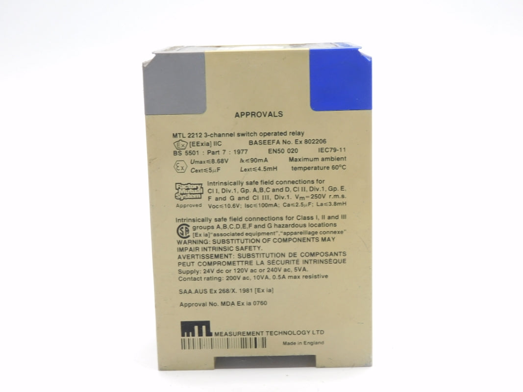 MTL MTL2212 120VAC UNMP