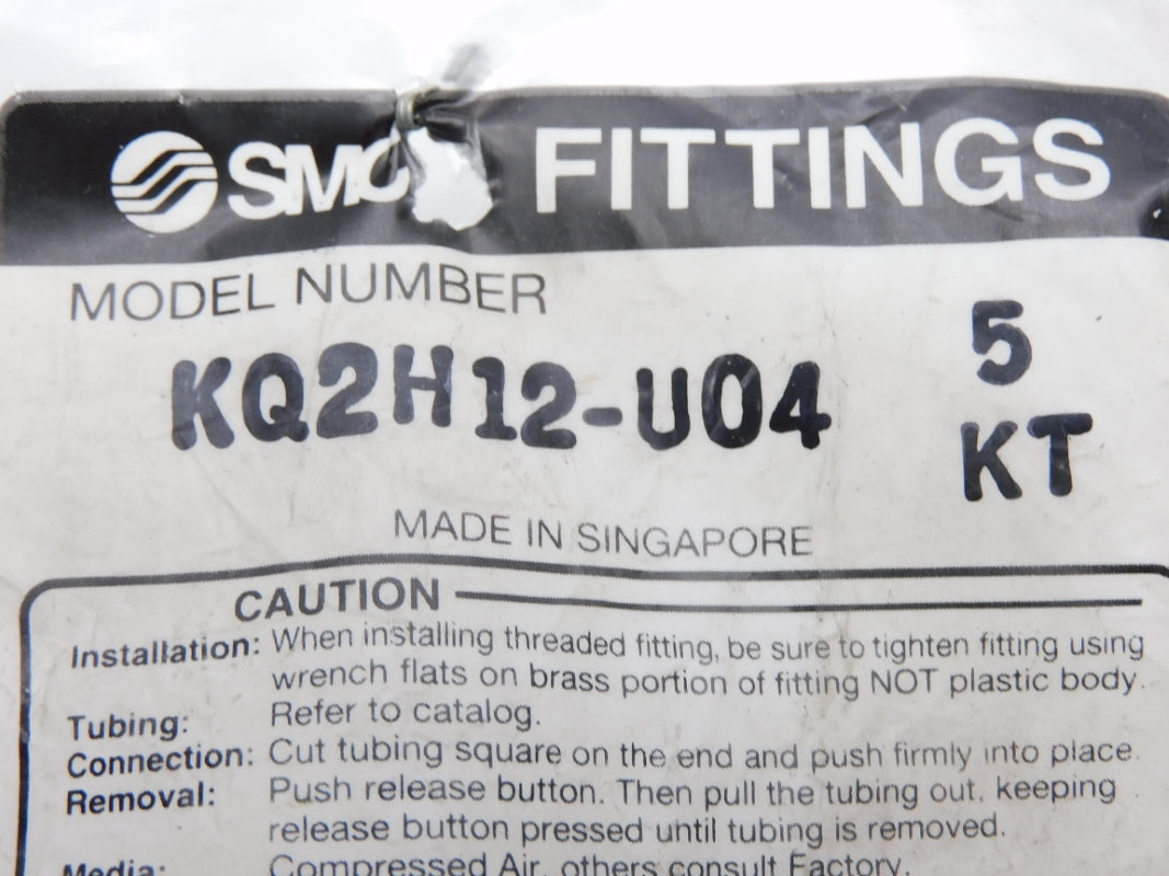 SMC KQ2H12-U04 (PKG OF 5) NSMP