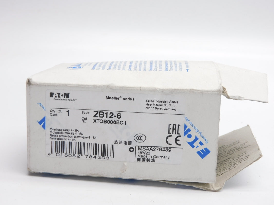 EATON XTOB006BC1 ZB12-6 690V 4-6A NSMP