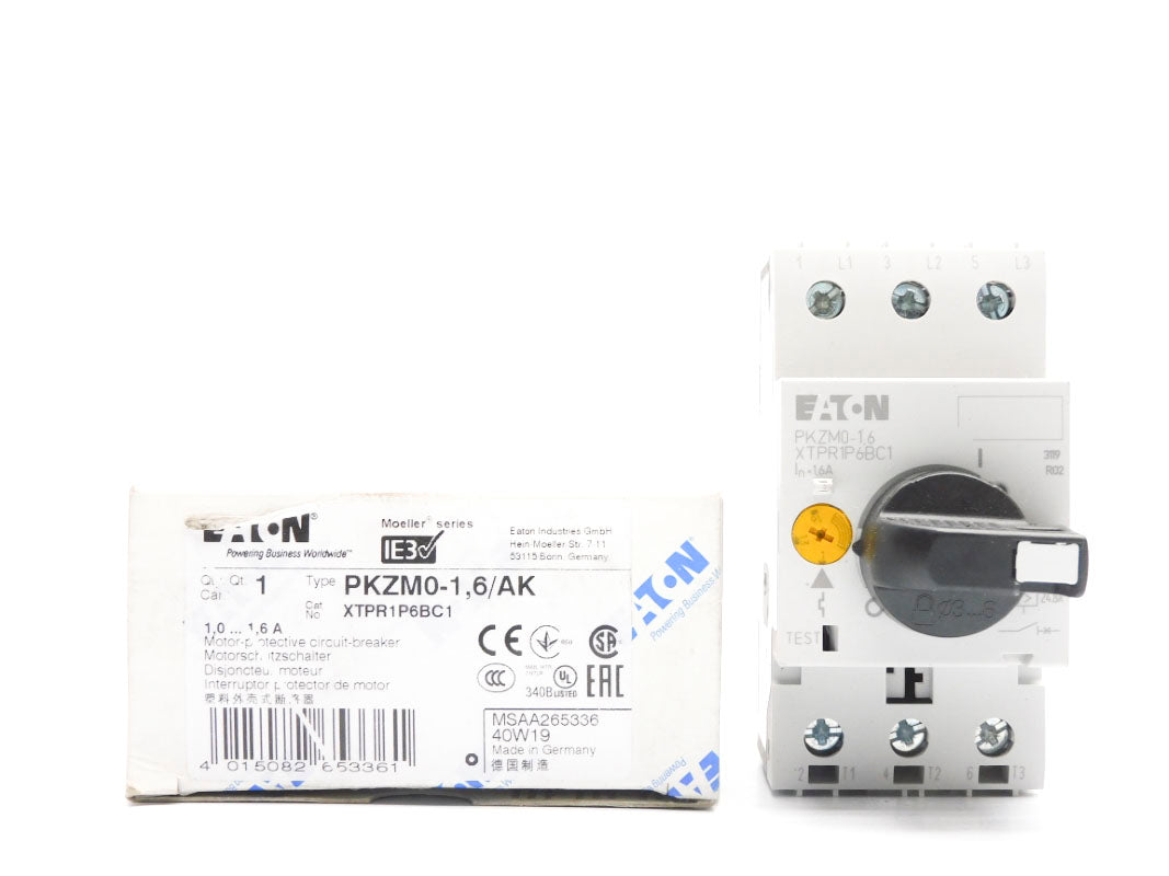 EATON XTPR1P6BC1 PKZM0-1,6/AK 690V 1,0-1,6A NSMP