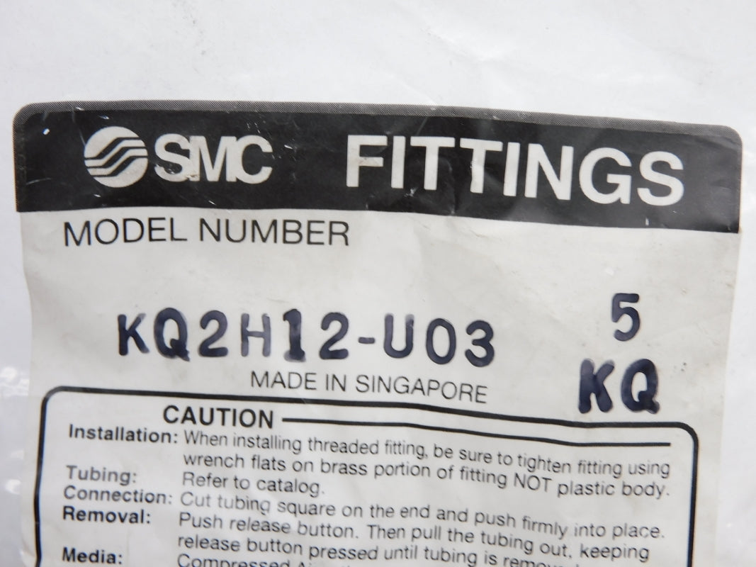 SMC KQ2H12-U03 (PKG OF 5) NSMP