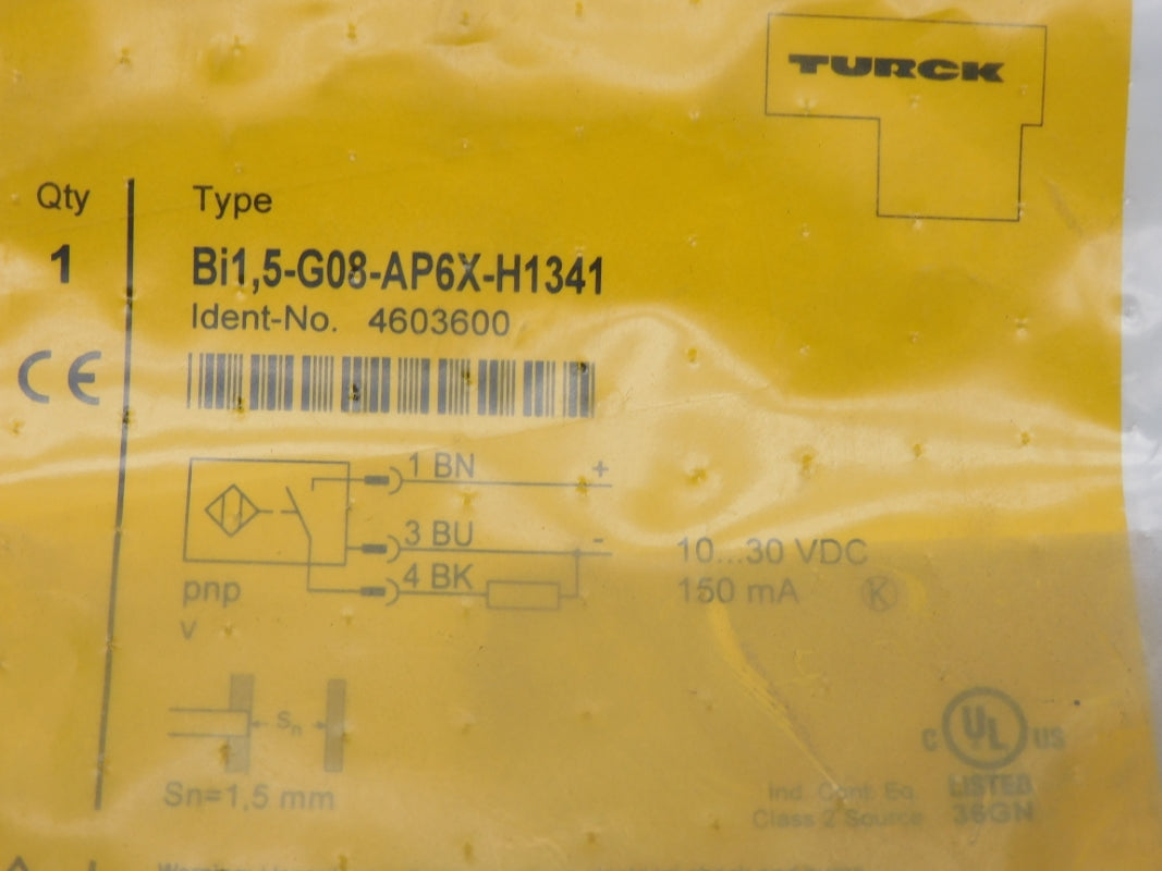 TURCK BI1.5-G08-AP6X-H1341 4603600 10-30VDC NSMP