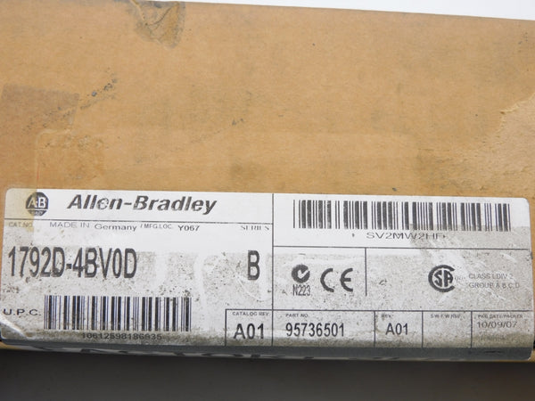 ALLEN BRADLEY 1792D-4BV0D SER. B DATE: 2007 NSFS