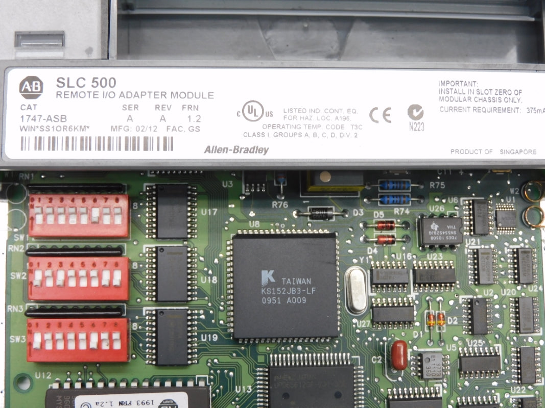 ALLEN BRADLEY 1747-ASB SER. A F/W 1.2 (NO TERMINAL) UNMP