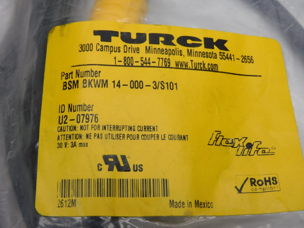 TURCK BSMBKWM14-000-3/S101 U2-07976 30V 3A NSMP