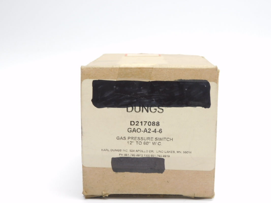 DUNGS D217088 GAO-A2-4-6 20VAC 10A 7PSI 12-60"W.C. NSMP