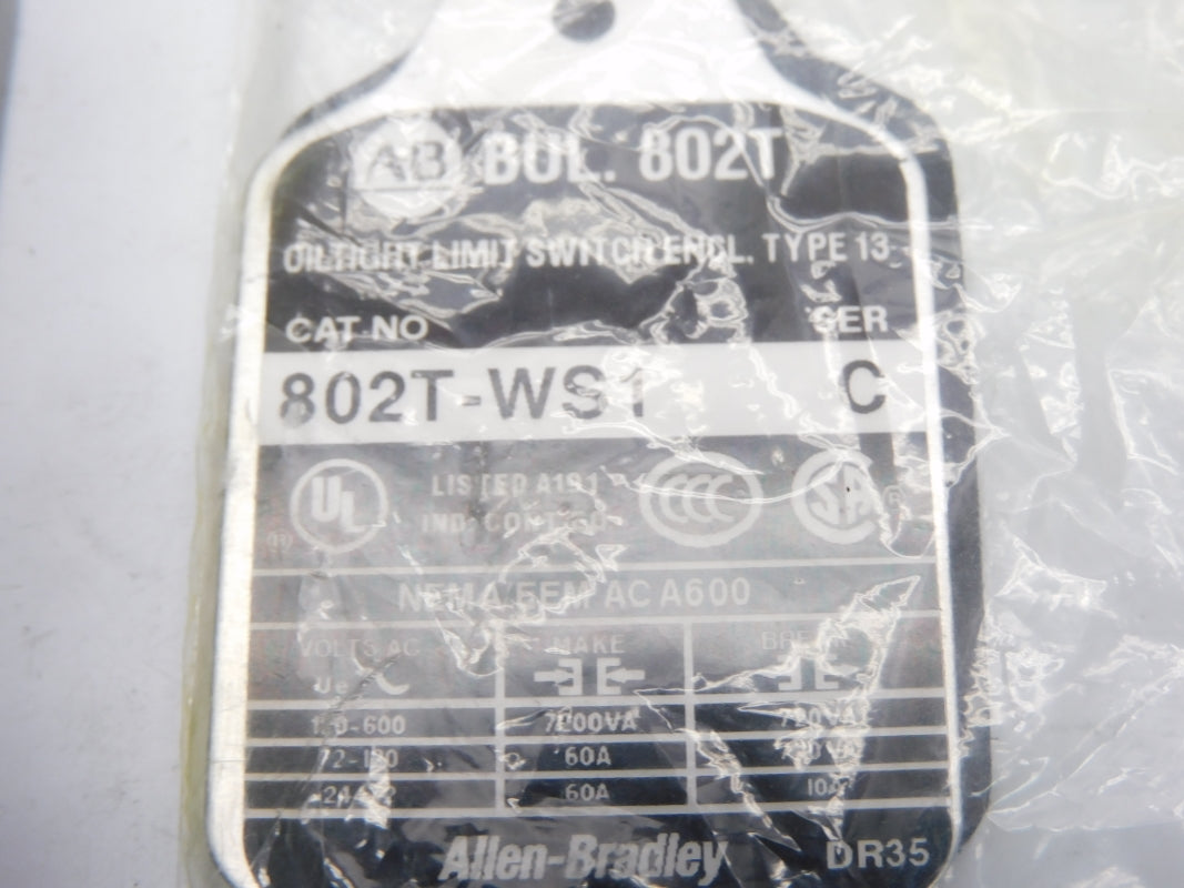 ALLEN BRADLEY 802T-WS1 SER. C 120-600VAC 10A (WH) NSMP