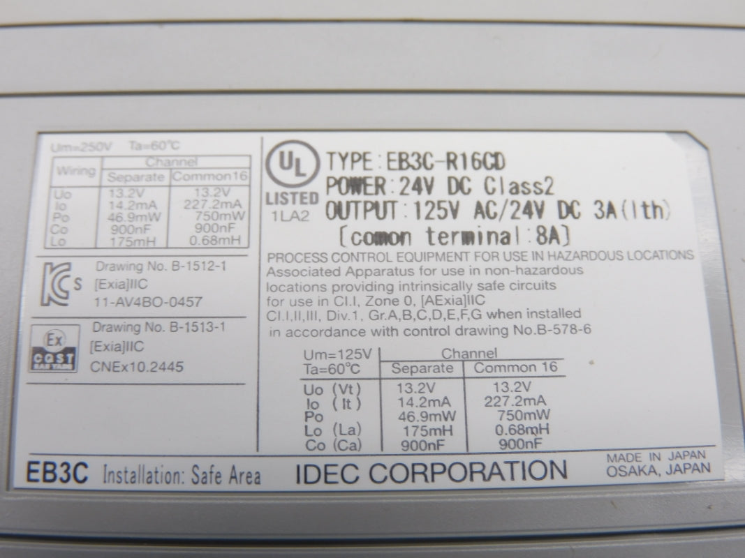 IDEC EB3C-R16CD 24VDC 3A NSMP