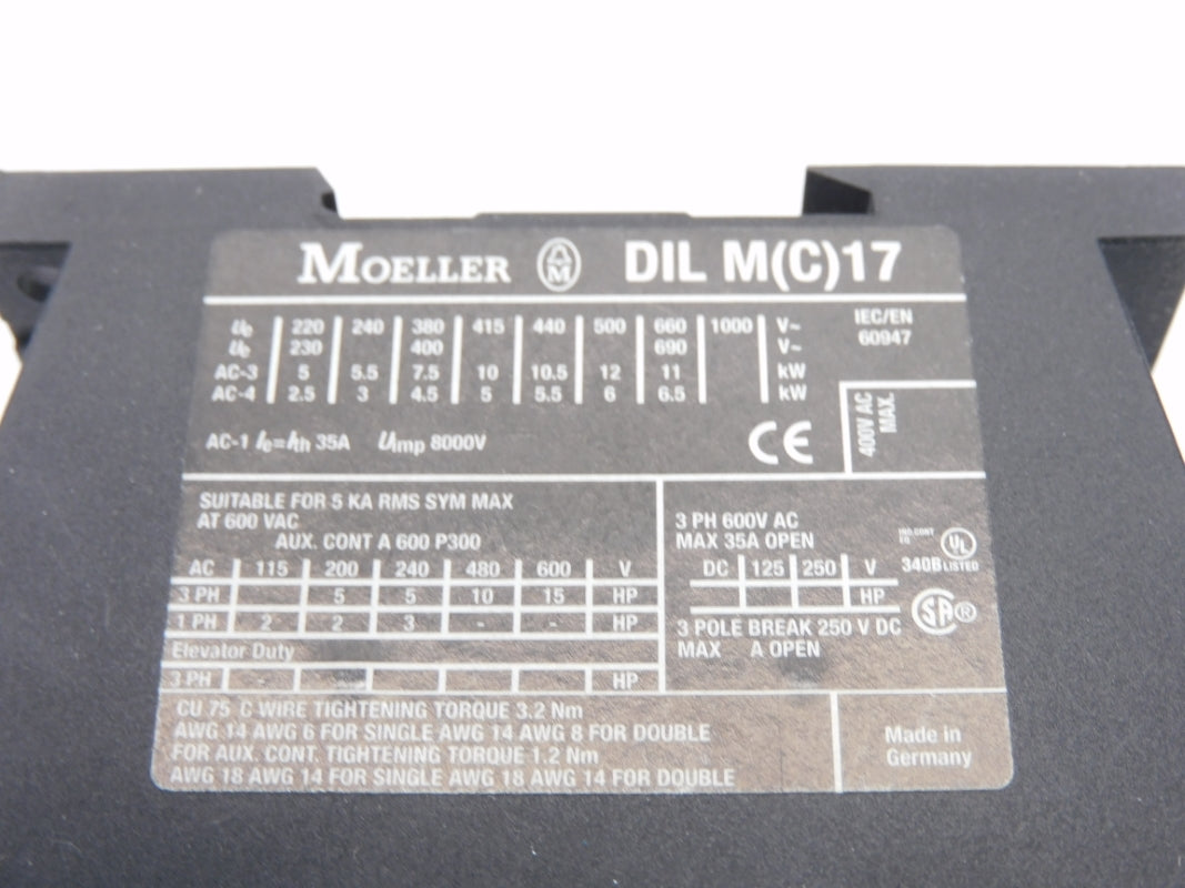 KLOCKNER MOELLER DILM17-10 110/120V 35A NSMP