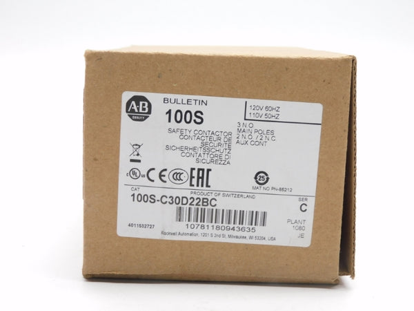 ALLEN BRADLEY 100S-C30D22BC SER. C 110/120V 60A (BR/WH) NSMP