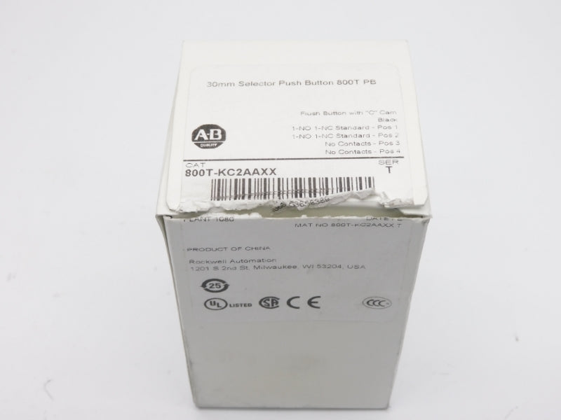 ALLEN BRADLEY 800T-KC2AAXX SER. T (WH) NSMP