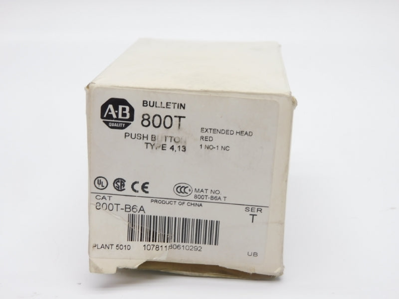 ALLEN BRADLEY 800T-B6A SER. T (BR/WH) NSMP