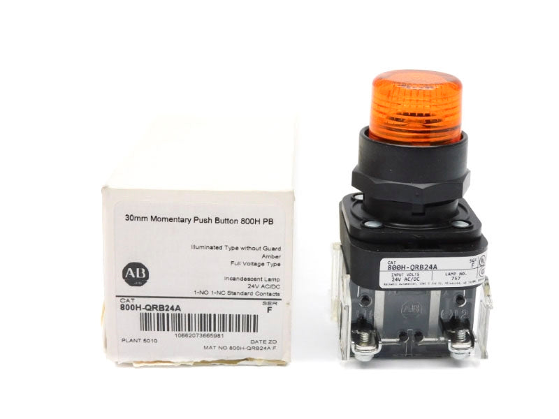 ALLEN BRADLEY 800H-QRB24A SER. F 24VAC/DC (WH) NSMP