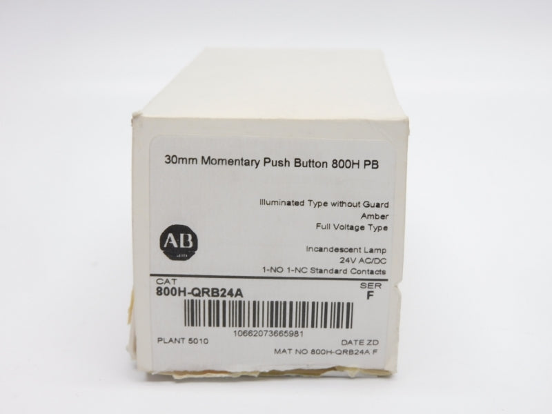 ALLEN BRADLEY 800H-QRB24A SER. F 24VAC/DC (WH) NSMP