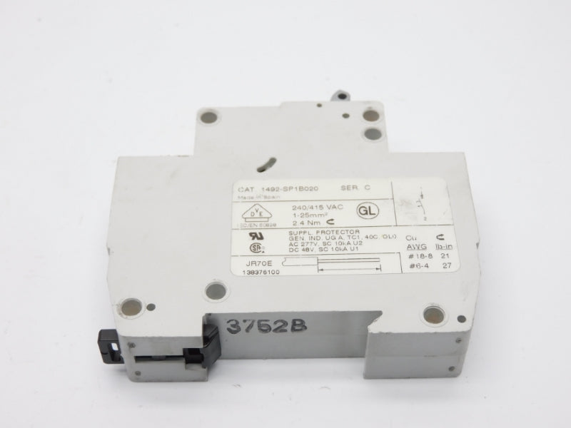 ALLEN BRADLEY 1492-SP1B020 SER. C 240/415VAC 2A NSNP