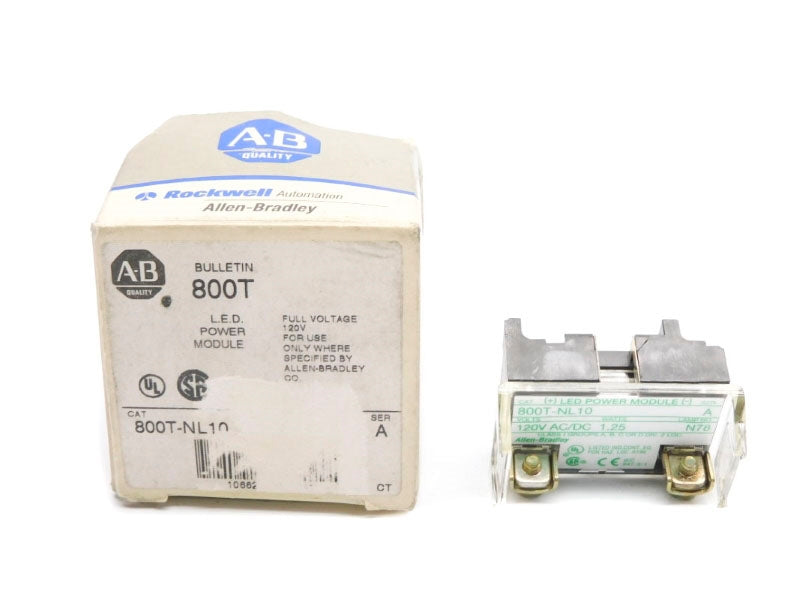 ALLEN BRADLEY 800T-NL10 SER. B 120V (GY/BL) NSMP