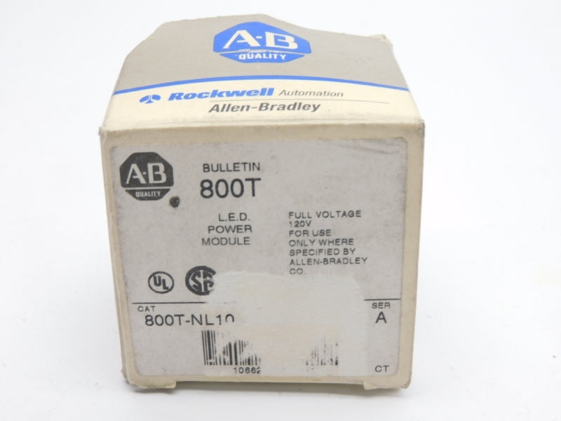 ALLEN BRADLEY 800T-NL10 SER. B 120V (GY/BL) NSMP