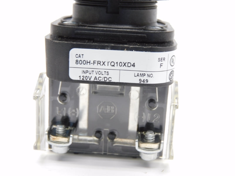 ALLEN BRADLEY 800H-FRXTQ10XD4 SER. F 120VAC/DC (WH) NSMP