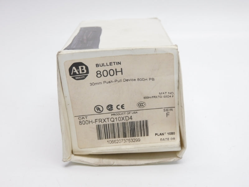 ALLEN BRADLEY 800H-FRXTQ10XD4 SER. F 120VAC/DC (WH) (AS PICTURED)  NSMP