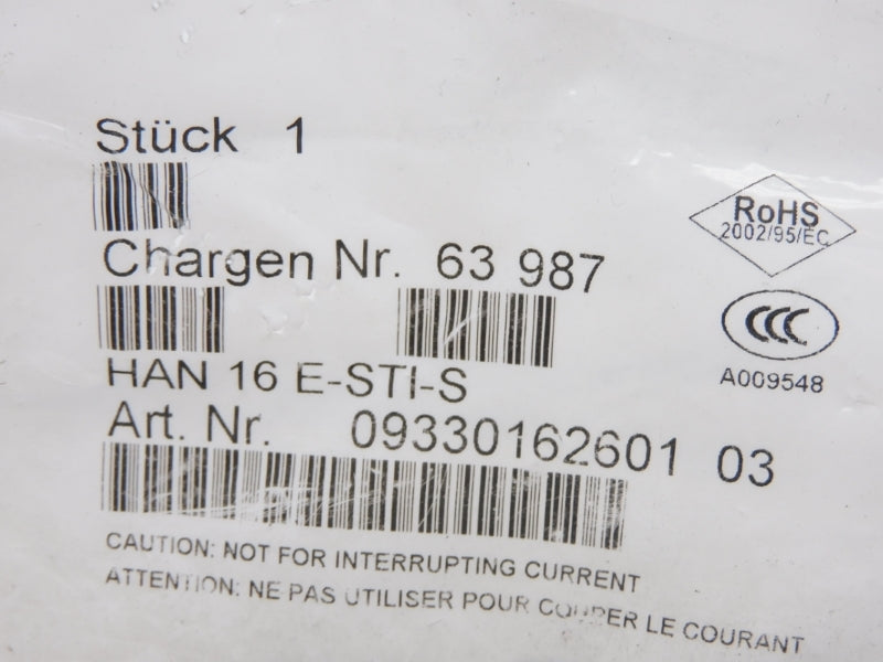 HARTING HAN16E-STI-S 0933016260103 NSMP