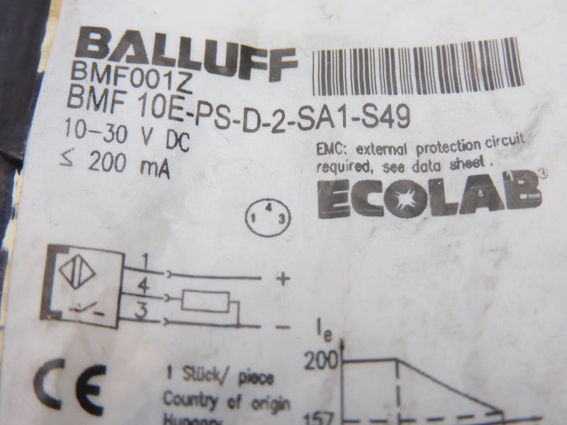 BALLUFF BMF10E-PS-D-2-SA1-S49 BMF001Z 10-30VDC NSMP