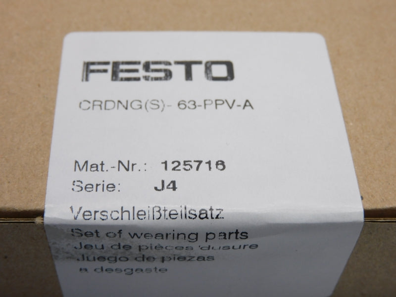 FESTO CRDNG(S)-63-PPV-A 125716 SER. J4 NSFS