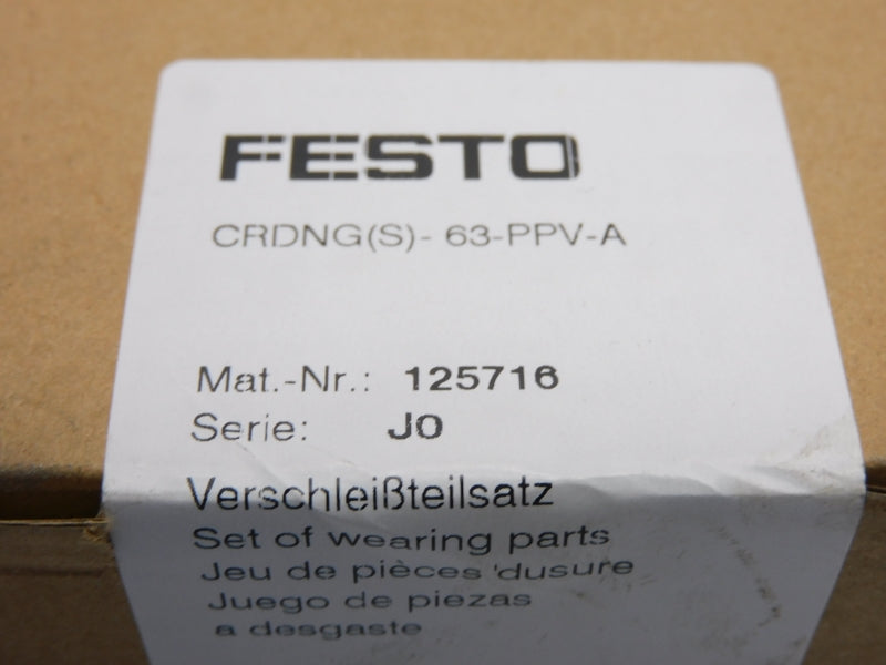 FESTO CRDNG(S)-63-PPV-A 125716 SER. J0 NSFS