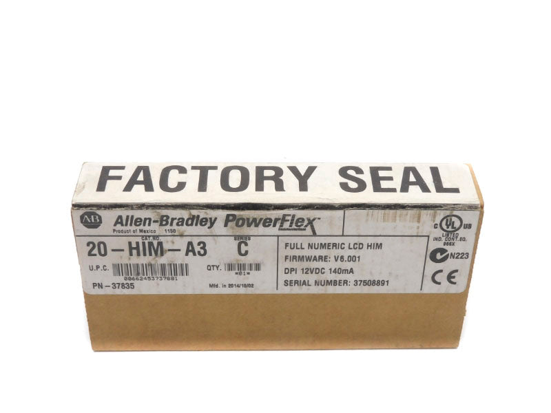 ALLEN BRADLEY 20-HIM-A3 SER. C 12VDC F/W V6.001 DATE: 2014 NSFS