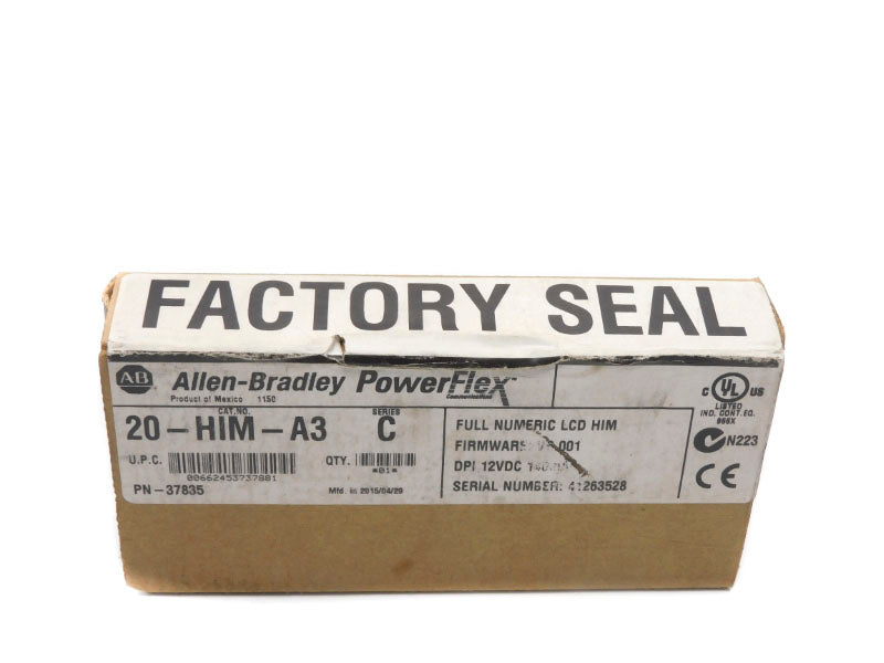 ALLEN BRADLEY 20-HIM-A3 SER. C 12VDC F/W V6.001 DATE: 2015 NSFS