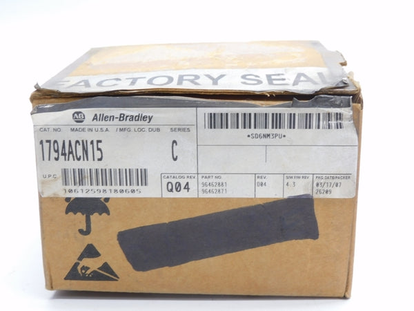 ALLEN BRADLEY 1794-ACN15 SER. C 24VDC F/W 4.3 NSMP
