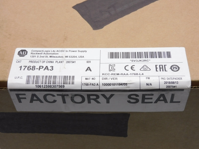ALLEN BRADLEY 1768-PA3 SER. A DATE: 2018 NSFS