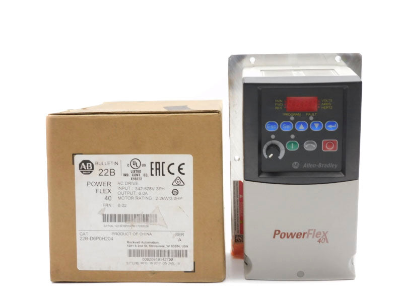 ALLEN BRADLEY 22B-D6P0H204 SER. A F/W 6.02 380-480V 7.5A NSMP