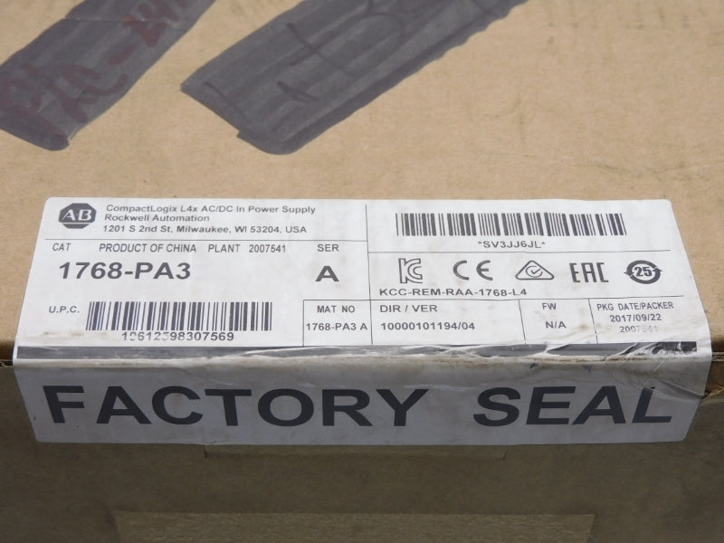 ALLEN BRADLEY 1768-PA3 SER. A DATE: 2017 NSFS