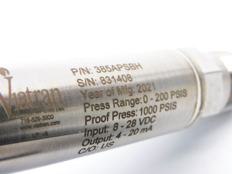VIATRAN 385APSBH 8-28VDC 0-200PSI NSMP