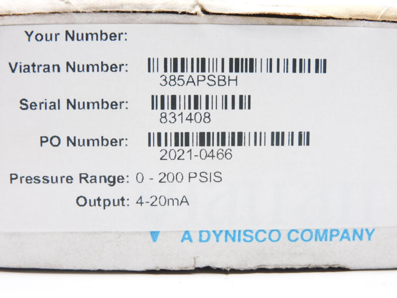 VIATRAN 385APSBH 8-28VDC 0-200PSI NSMP