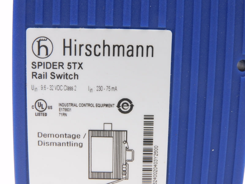 HIRSCHMANN SPIDER5TX 9.6-32VDC NSNP