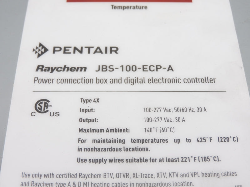 PENTAIR JBS-100-ECP-A P000000180 100-277VAC 30A (AS PICTURED) NSNP