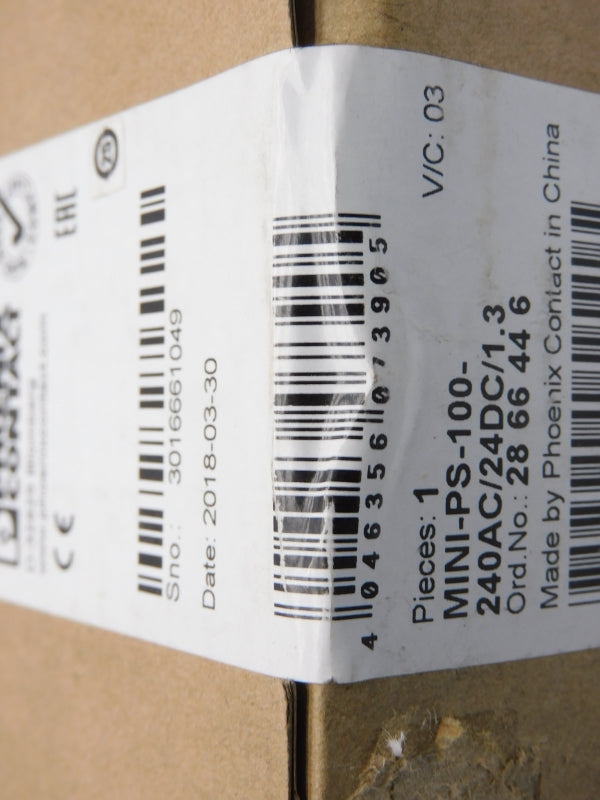 PHOENIX CONTACT MINI-PS-100-240AC/24DC/1.3 2866446 NSFS