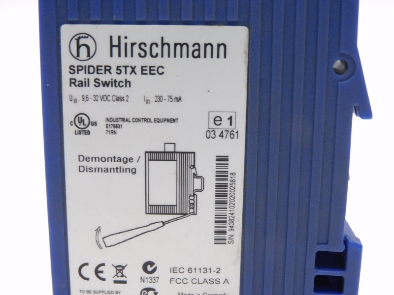 HIRSCHMANN SPIDER5TXEEC 9.6-32VDC NSNP