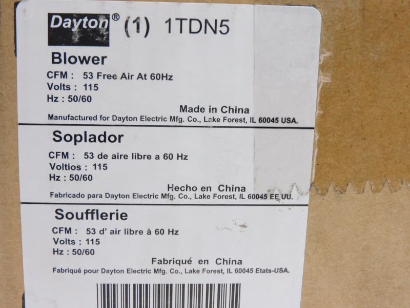 DAYTON 1TDN5 115V 0.29/0.30A NSMP