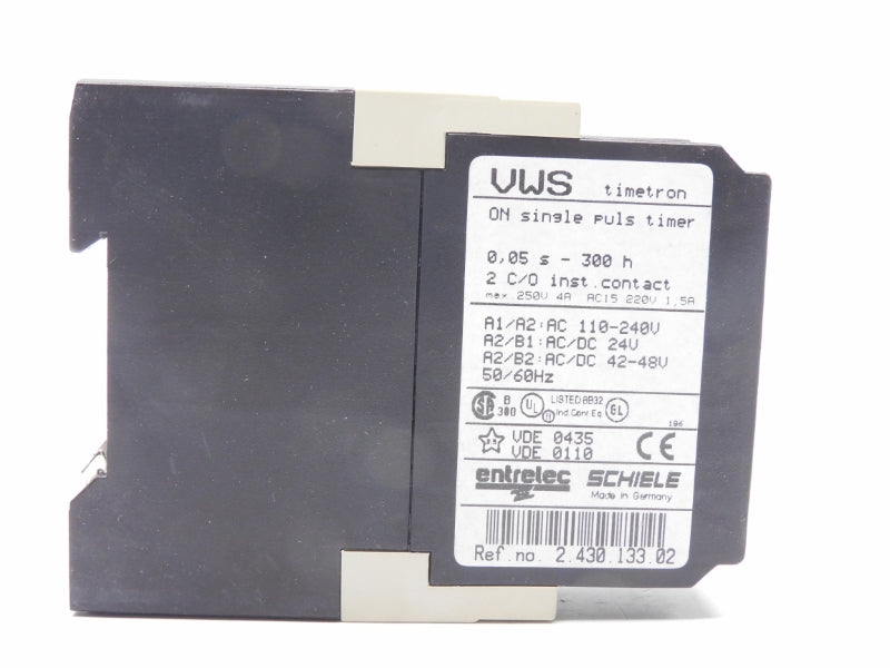 ENTRELEC SCHIELE 2.430.133.02 24VAC/DC 4A 0.05S-300H NSMP