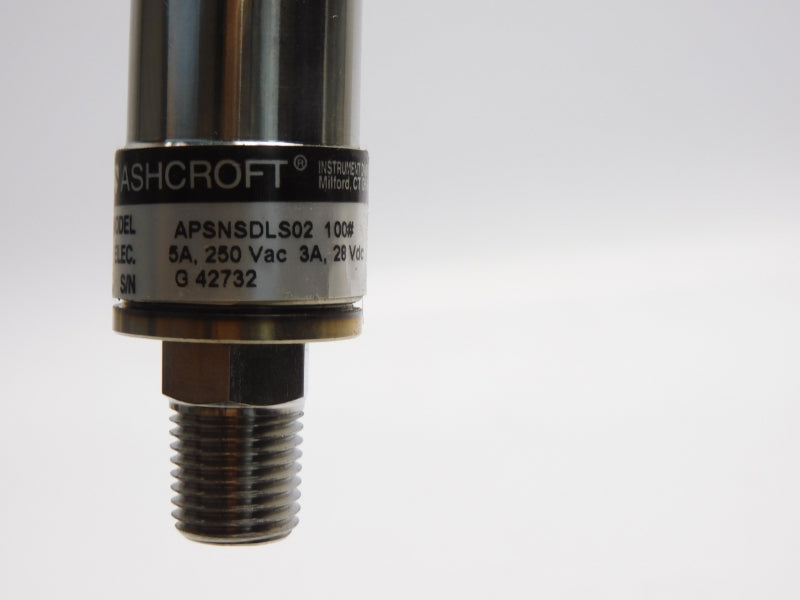 ASHCROFT APSNSDLS02-100# 250VAC 3A 25PSI NSNP