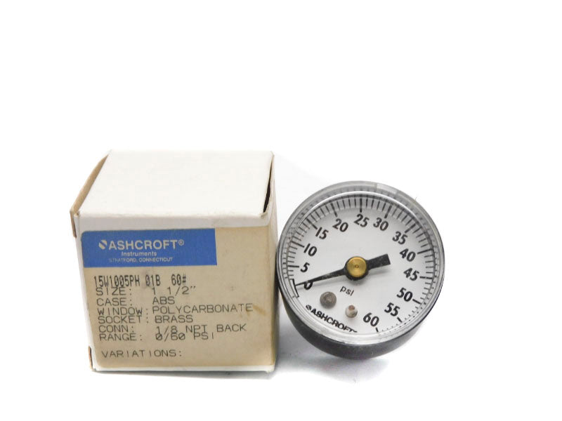 ASHCROFT 15W1005PH01B-60# 60PSI NSMP