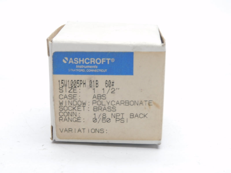 ASHCROFT 15W1005PH01B-60# 60PSI NSMP