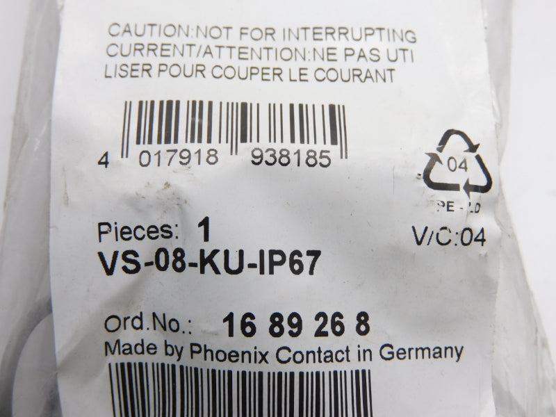 PHOENIX CONTACT VS-08-KU-IP67 1689268 NSMP