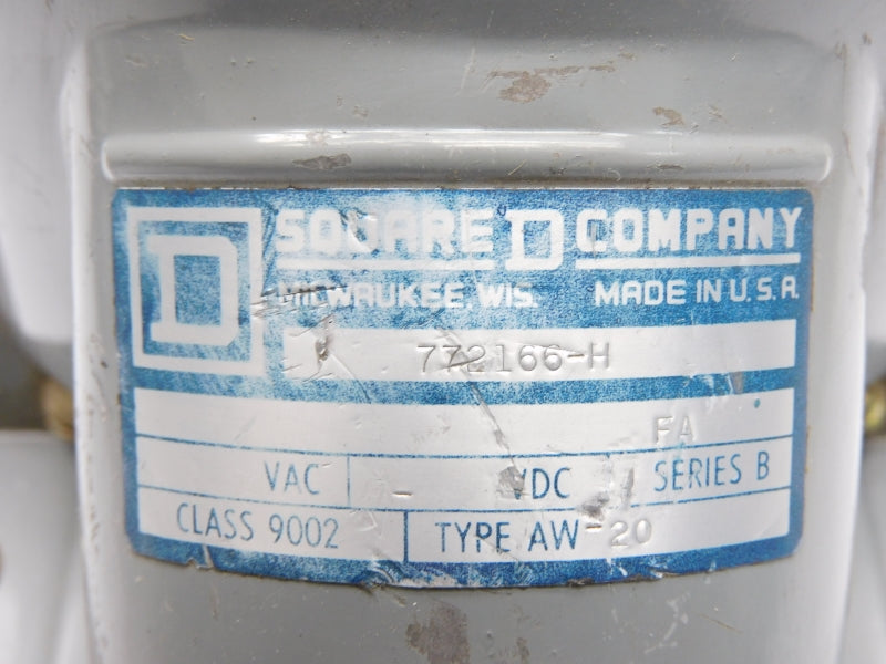 SQUARE D 9002AW20 SER. B 230VAC UNMP