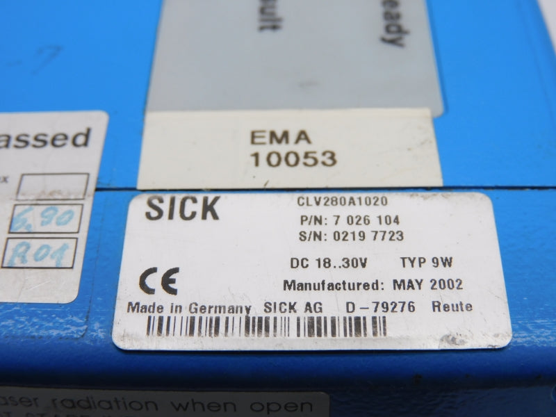 SICK CLV280A1020 7026104 18-30VDC UNMP