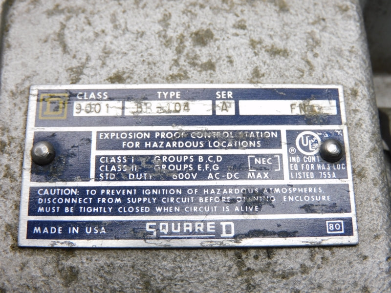 SQUARE D 9001BR104 SER. A 600VAC/DC UNMP
